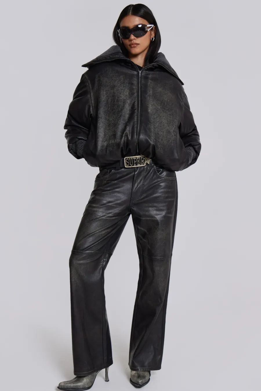 Jaded London *Alloy Vegan Leather Bomber Jacket