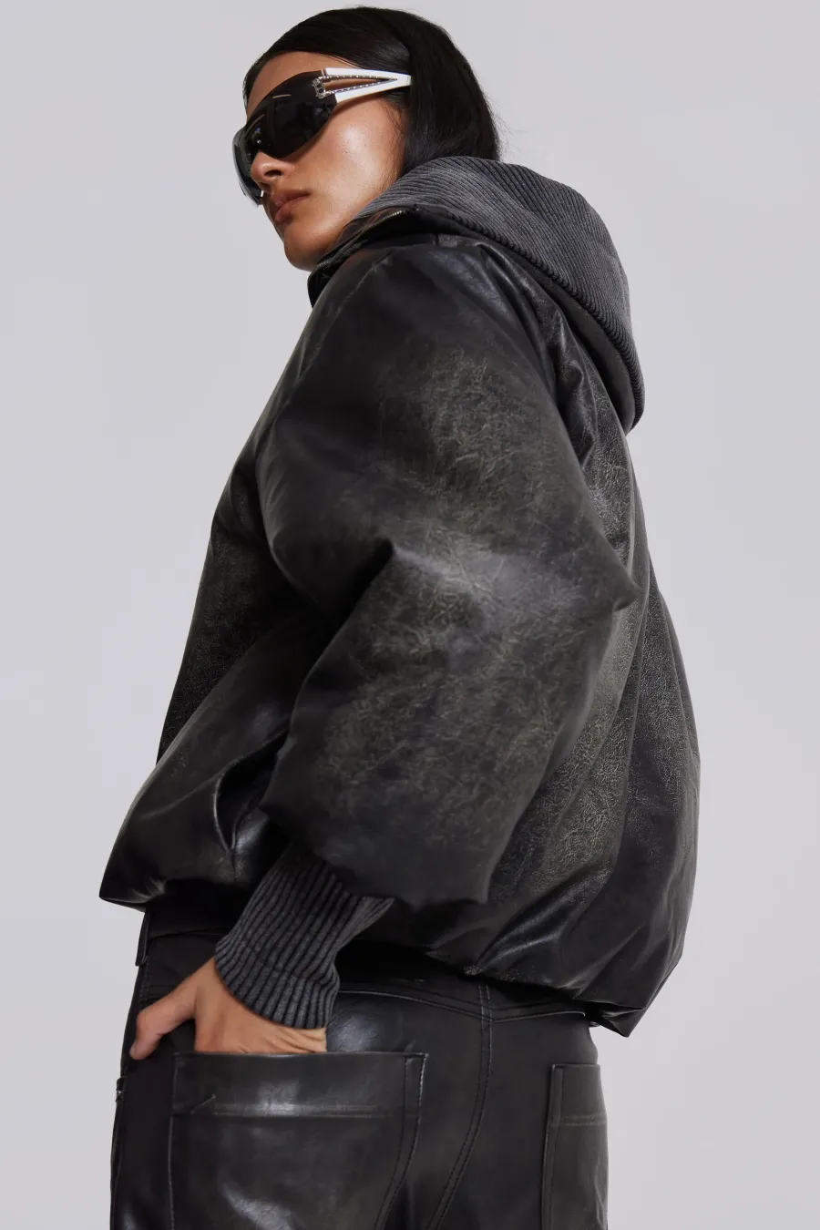 Jaded London *Alloy Vegan Leather Bomber Jacket
