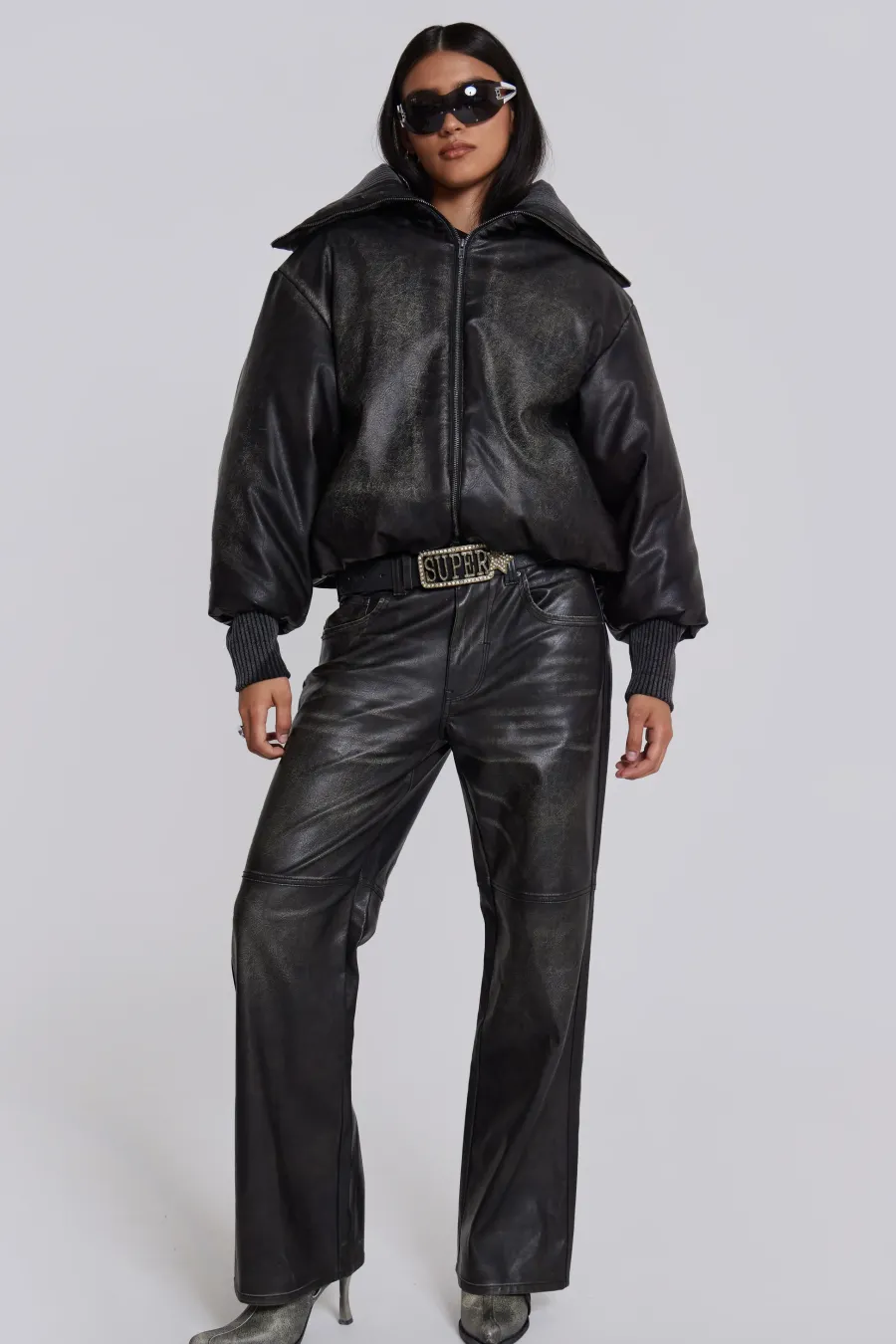 Jaded London *Alloy Vegan Leather Bomber Jacket