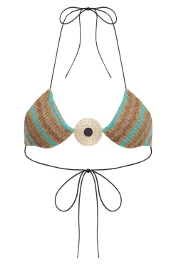 Jaded London New In Beach & Swimwear*Allure Striped Knit Micro Triangle Bikini Top