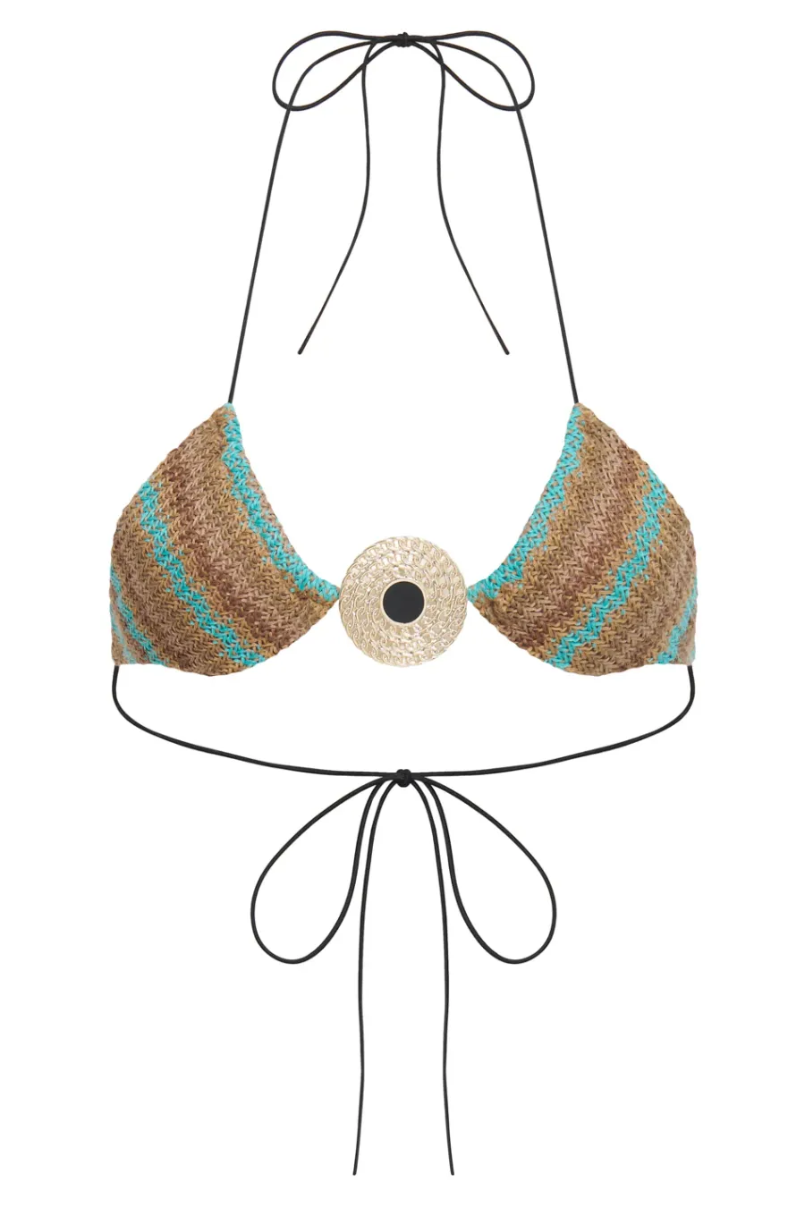 Jaded London New In Beach & Swimwear*Allure Striped Knit Micro Triangle Bikini Top