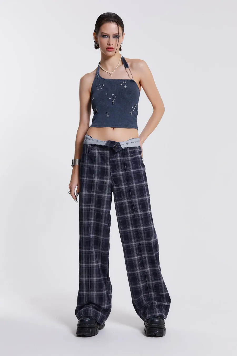 Jaded London Trousers*Aphex Checked Trousers