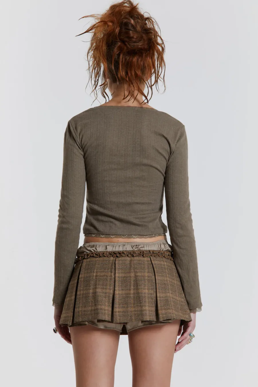 Jaded London Knitwear*Arabella Pointelle Bustier Top