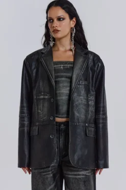 Jaded London *Ash Faux Leather Blazer