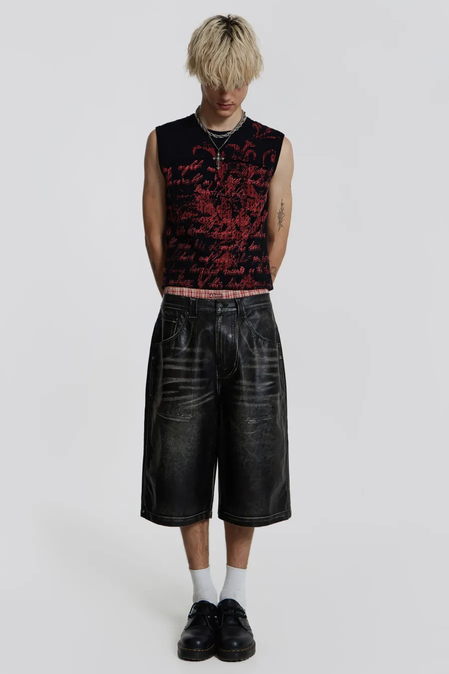 Jaded London Jorts & Shorts*Ash Faux Leather Colossus Shorts