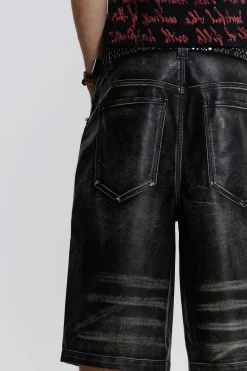 Jaded London Jorts & Shorts*Ash Faux Leather Colossus Shorts