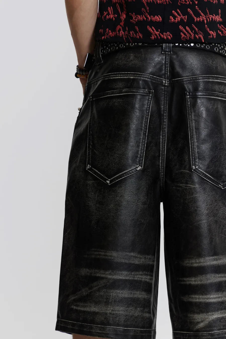 Jaded London Jorts & Shorts*Ash Faux Leather Colossus Shorts