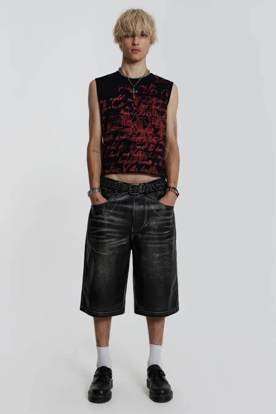 Jaded London Jorts & Shorts*Ash Faux Leather Colossus Shorts
