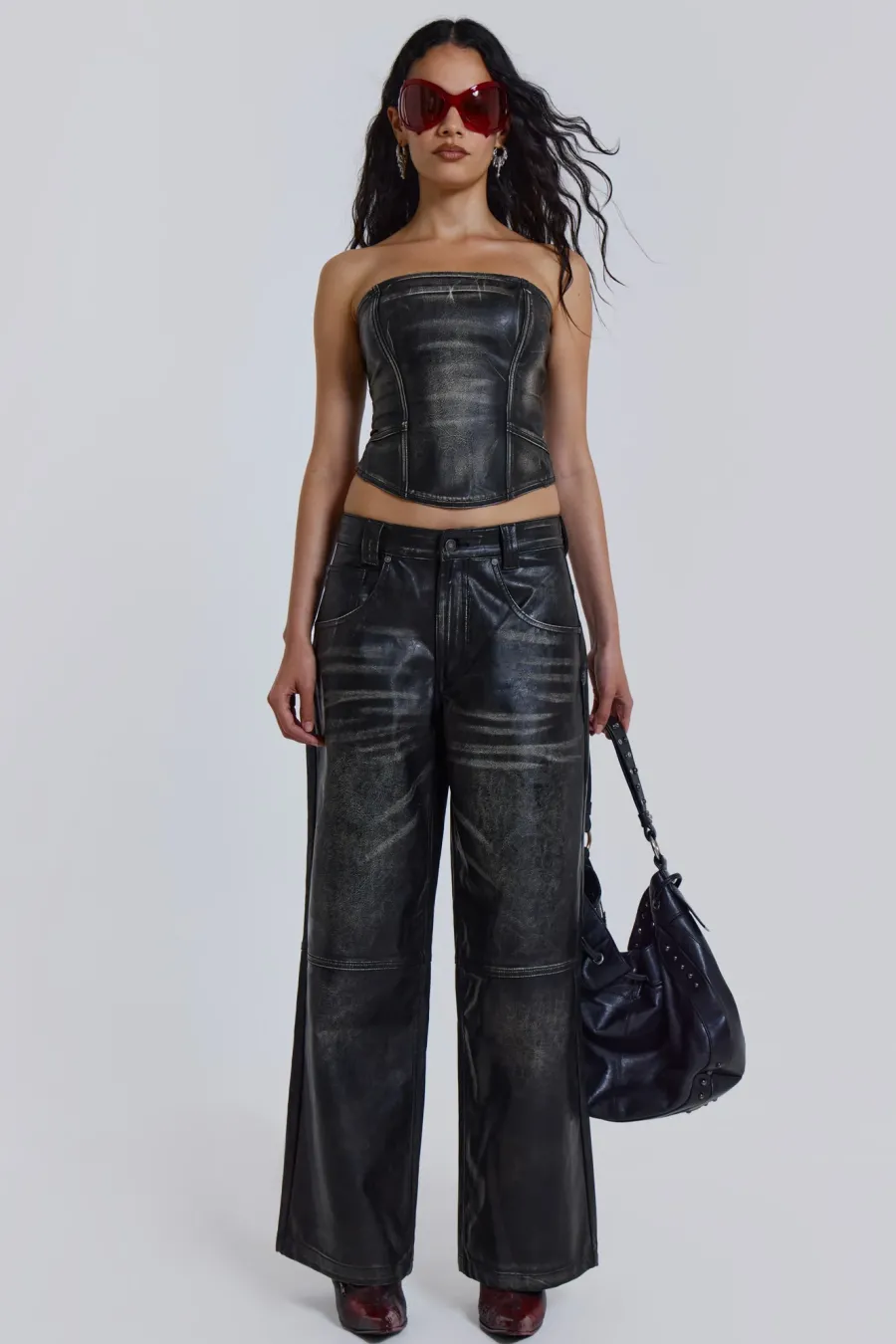 Jaded London *Ash Faux Leather Colossus