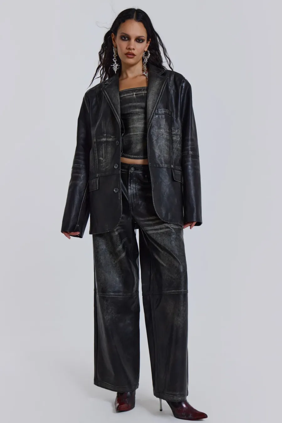 Jaded London *Ash Faux Leather Colossus