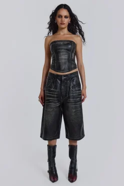 Jaded London *Ash Faux Leather Corset