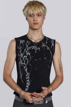 Jaded London Vests*Astora Rib Tank