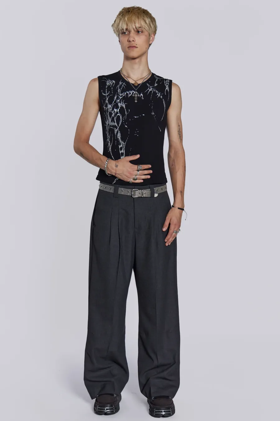 Jaded London Vests*Astora Rib Tank