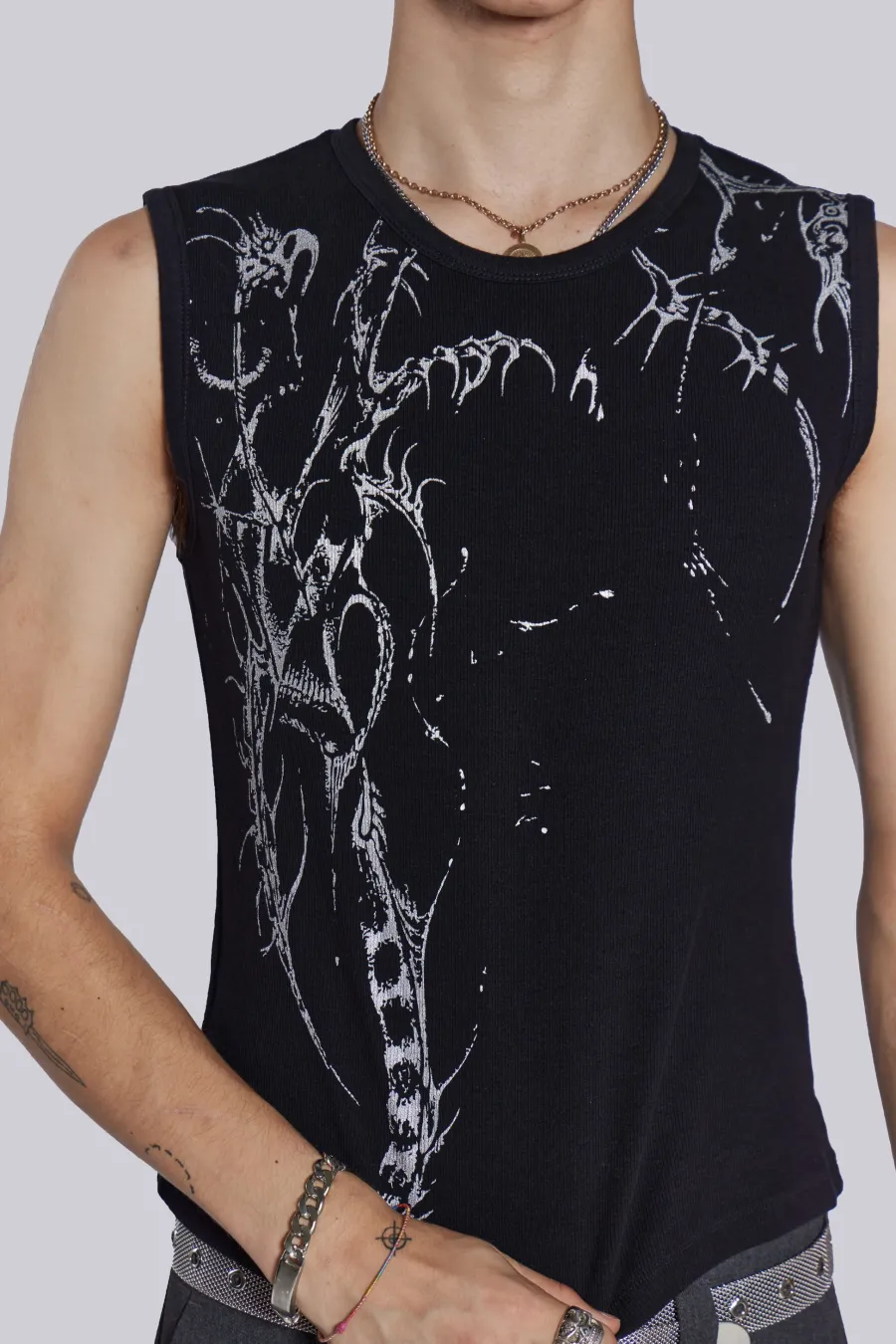 Jaded London Vests*Astora Rib Tank