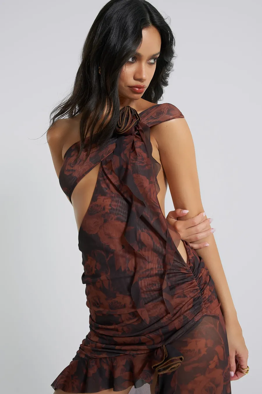 Jaded London Maxi Dresses*Athena One Shoulder Draped Maxi Dress