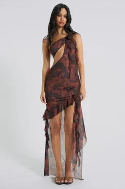 Jaded London Maxi Dresses*Athena One Shoulder Draped Maxi Dress