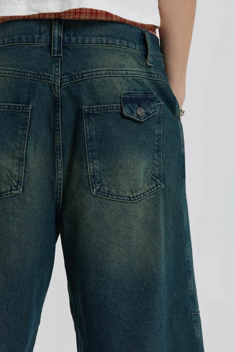 Jaded London Denim Jorts*Axle Sandblast Denim Jorts