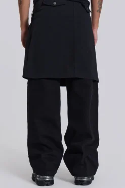 Jaded London Kilts*Black Anarcho Kilt
