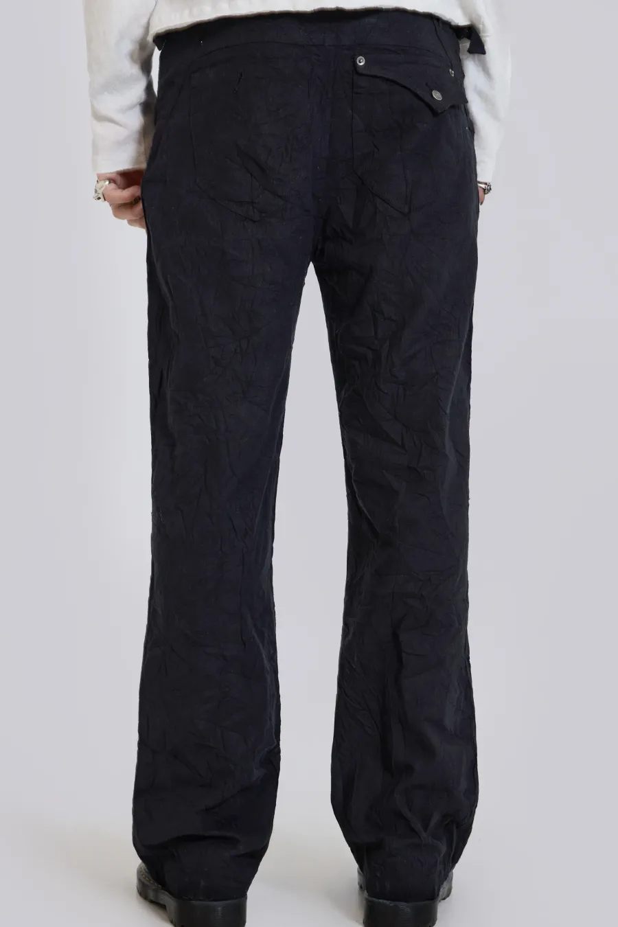 Jaded London Cargo Pants*Black Creased Pants