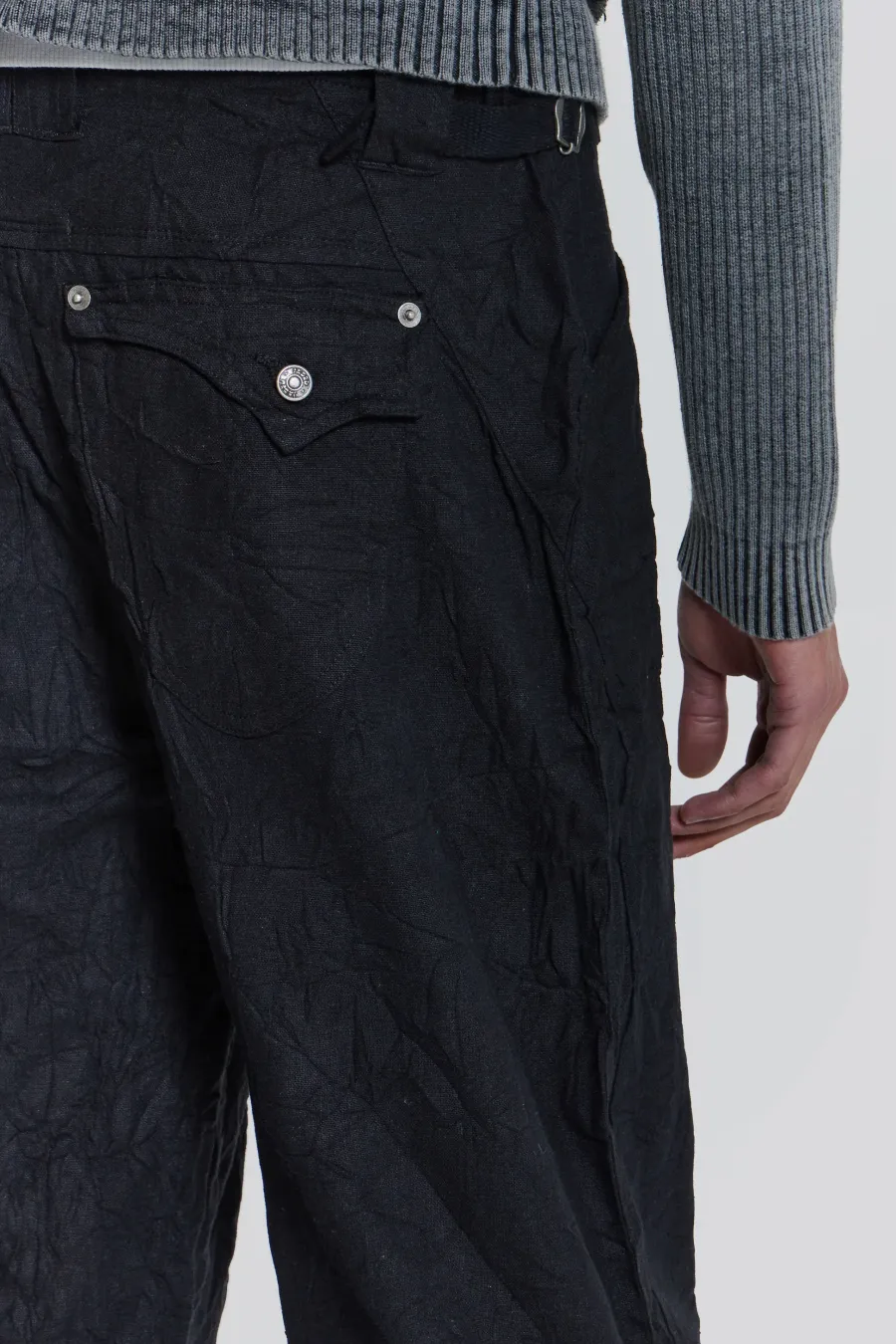 Jaded London Cargo Pants*Black Creased Pants
