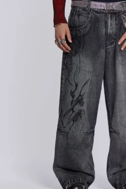 Jaded London Jeans*Black Decal Colossus Jean
