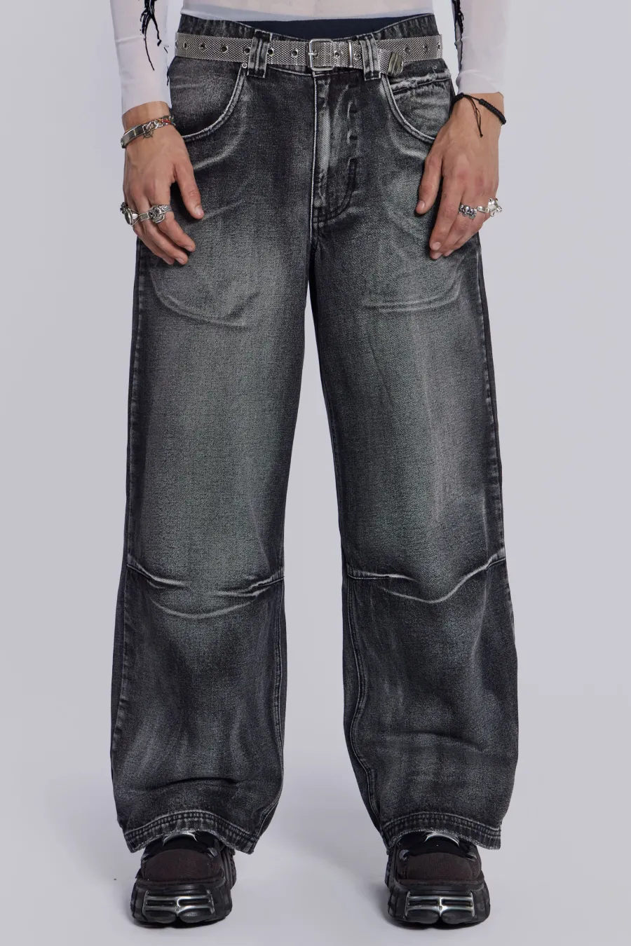 Jaded London Jeans*Black Ethereal Colossus Jeans