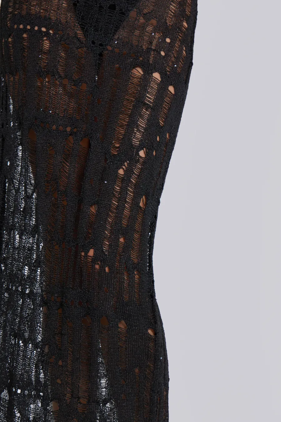 Jaded London New In Beach & Swimwear*Black Metallic Umbra Maxi Dress