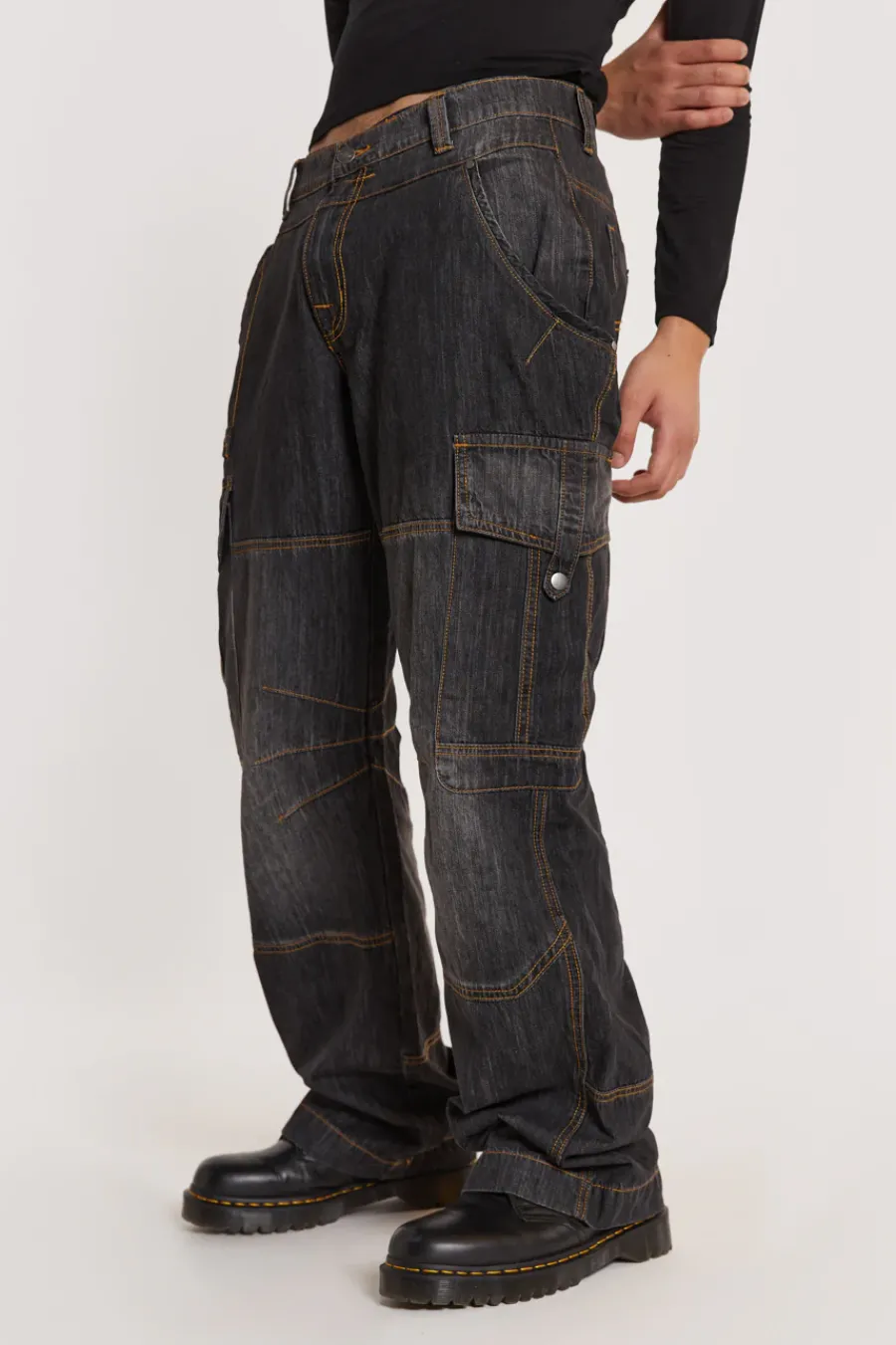 Jaded London Cargo Pants*Black Millennium Cargo Jeans