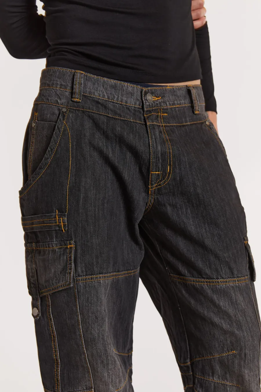 Jaded London Cargo Pants*Black Millennium Cargo Jeans