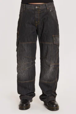 Jaded London Jeans*Black Millennium Cargo Jeans