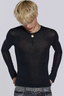 Jaded London T-Shirts*Black Mist Long Sleeve