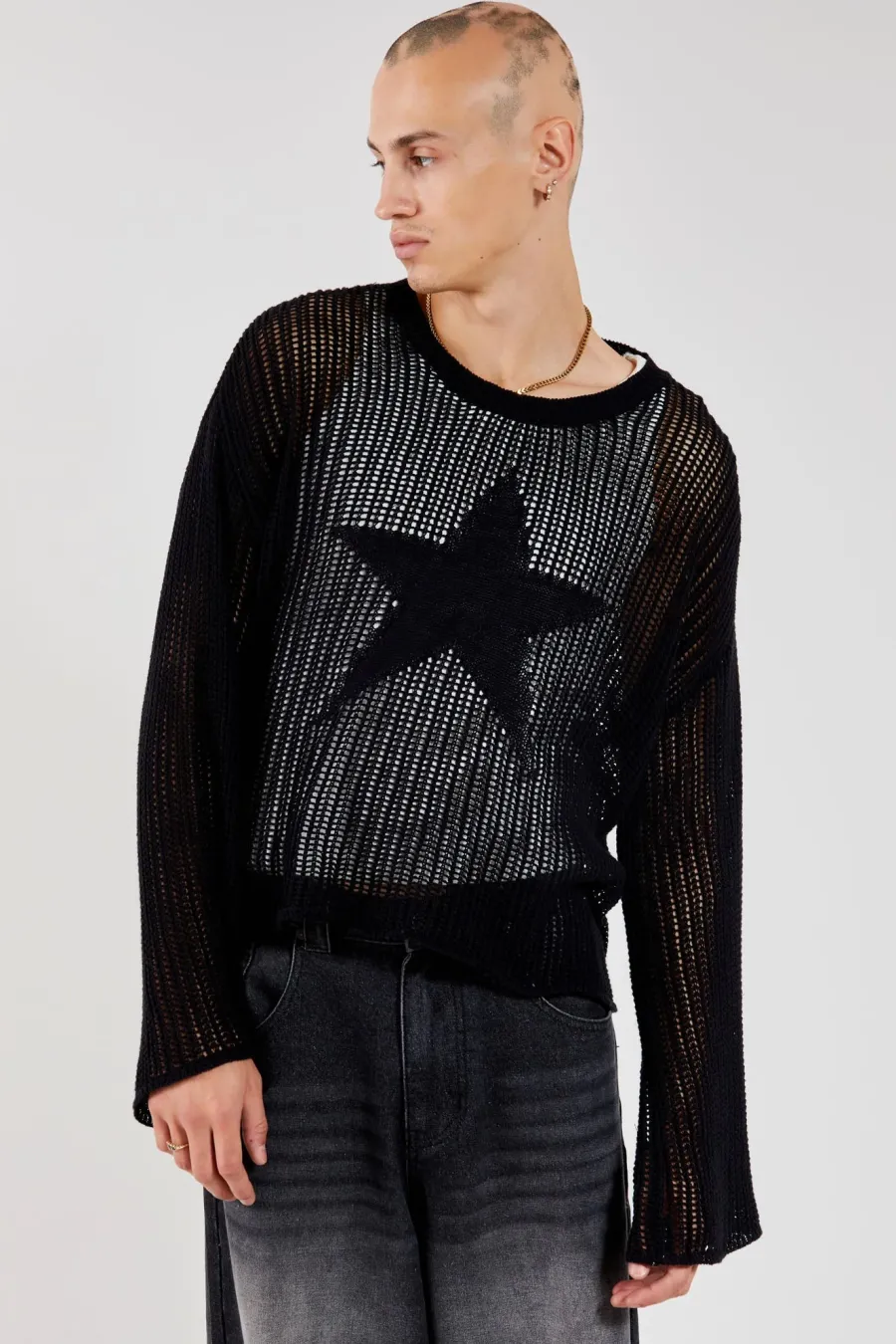 Jaded London Knitwear*Black Nebula Jumper