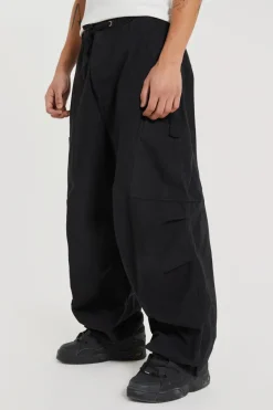 Jaded London Parachute Pants*Black Parachute Cargo Pants