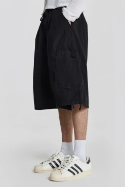 Jaded London Parachute Pants*Black Parachute Cargo Shorts