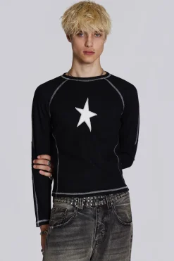 Jaded London T-Shirts*Black& White Starstruck Tee