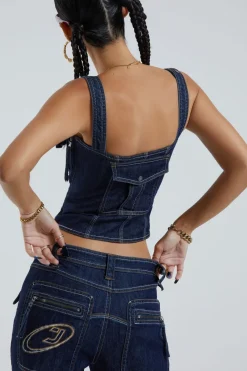 Jaded London Corsets*Blue Cargo Corset