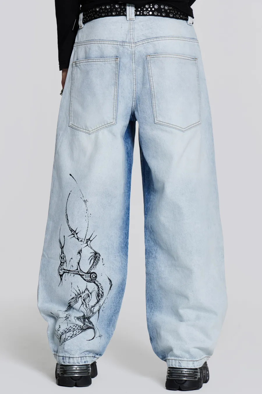 Jaded London Colossus Jeans*Blue Decal Colossus Jeans