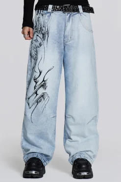 Jaded London Jeans*Blue Decal Colossus Jeans