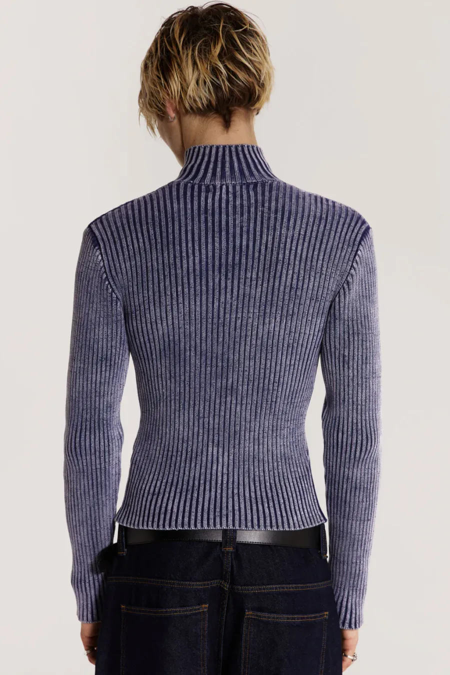 Jaded London Knitwear*Blue Lucid Knit Track Top