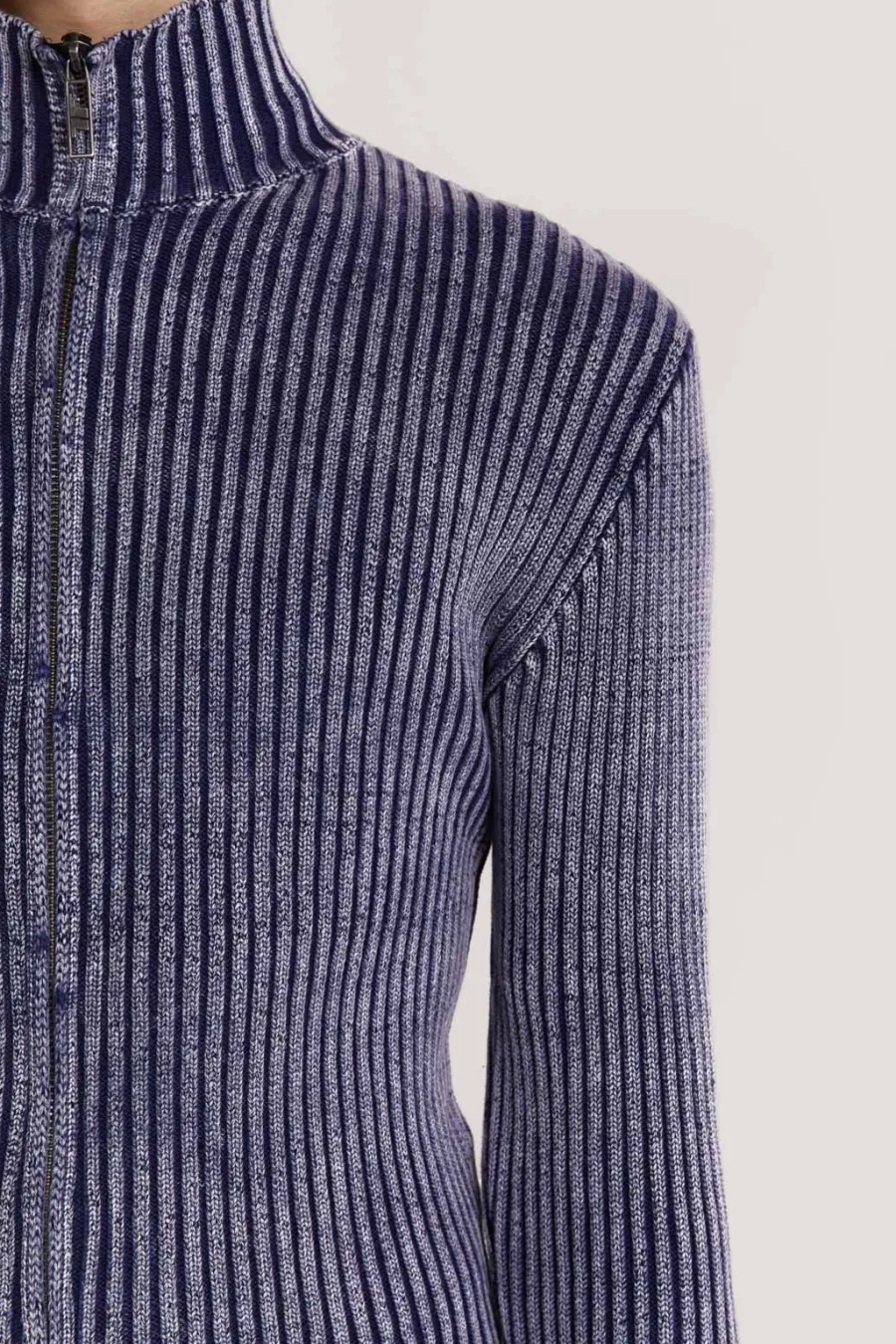 Jaded London Knitwear*Blue Lucid Knit Track Top
