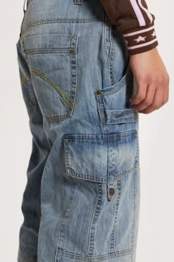 Jaded London Cargo Pants*Blue Millennium Cargo Jeans