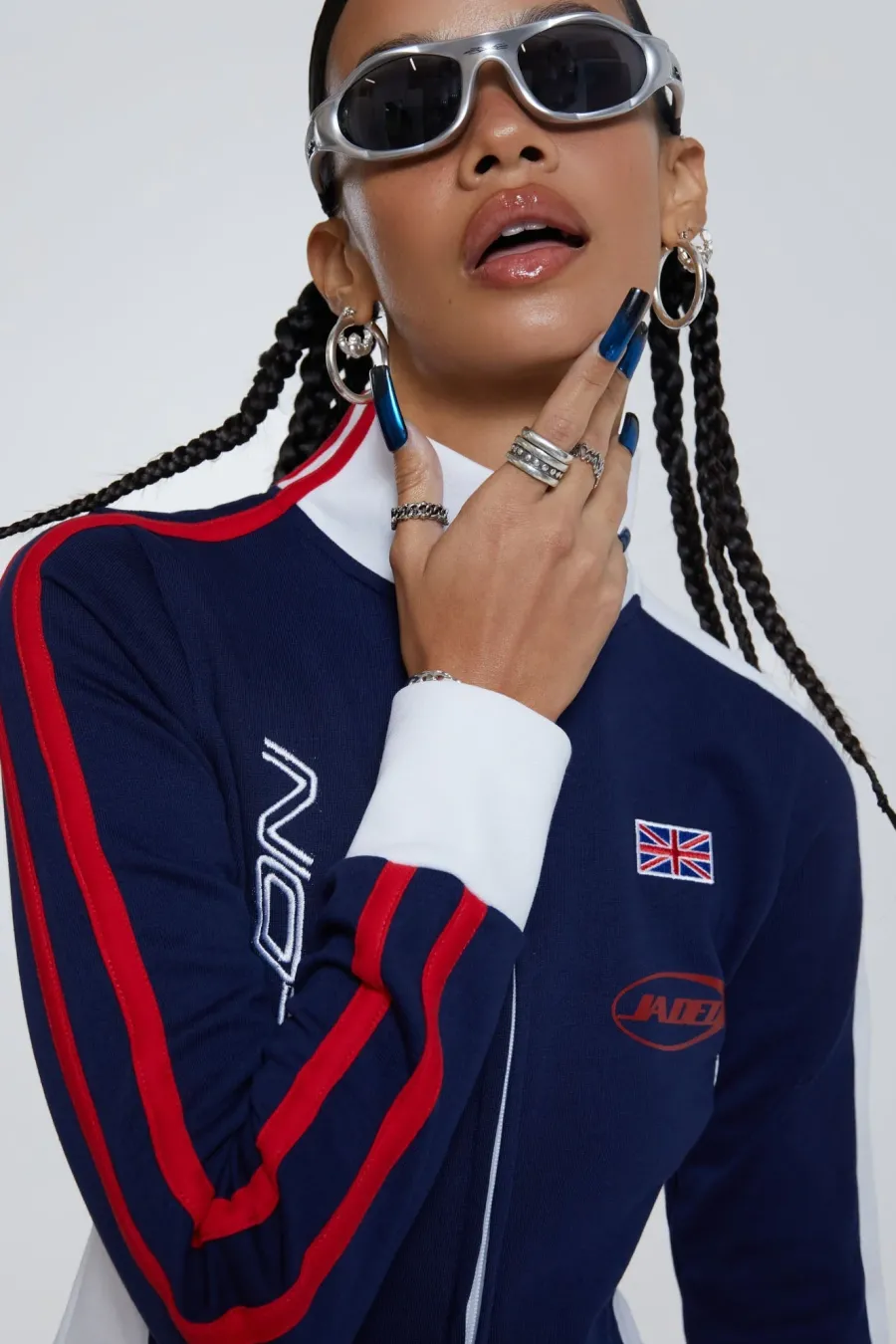 Jaded London Long Sleeve Tops*Blueprint Track Jacket With Full Zip