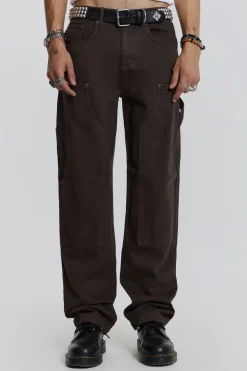 Jaded London Baggy Jeans*Brown Carpenter Jeans In Skate Fit