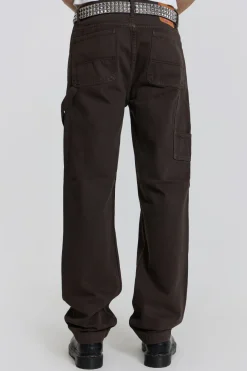 Jaded London Baggy Jeans*Brown Carpenter Jeans In Skate Fit