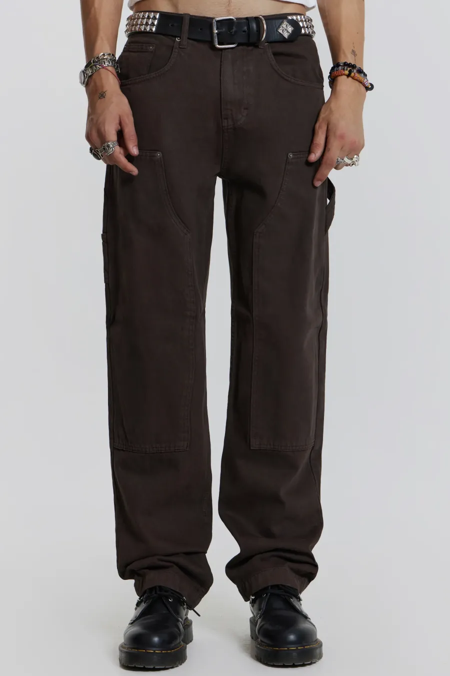 Jaded London Jeans*Brown Carpenter Jeans In Skate Fit