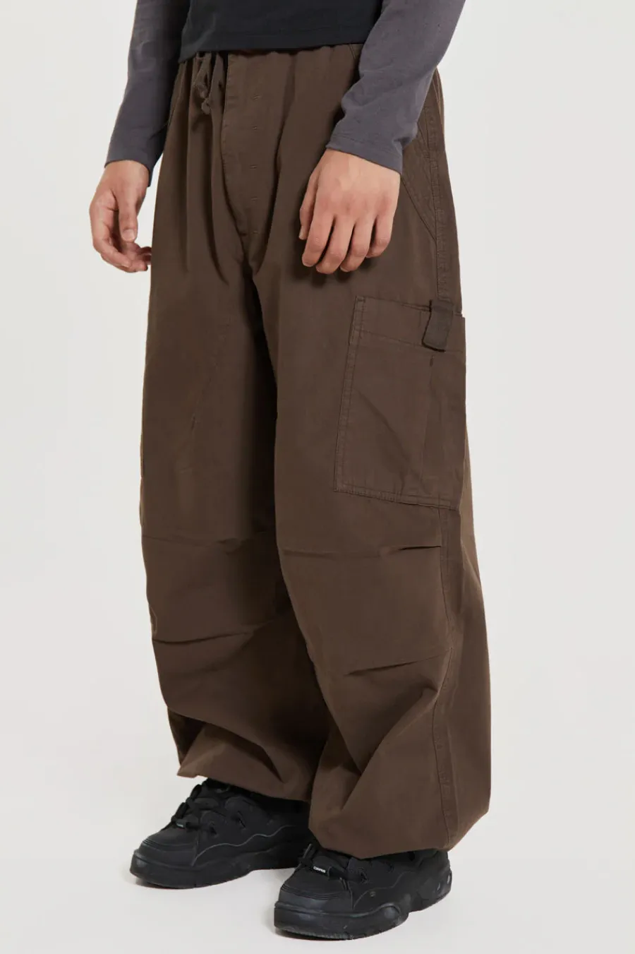 Jaded London Parachute Pants*Brown Parachute Cargo Pants