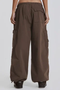 Jaded London Trousers*Brown Parachute Cargo Pants