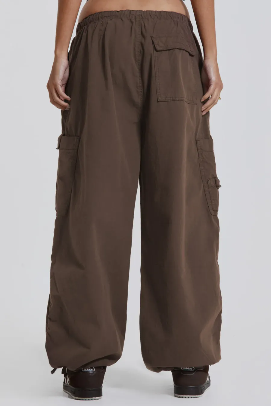 Jaded London Trousers*Brown Parachute Cargo Pants