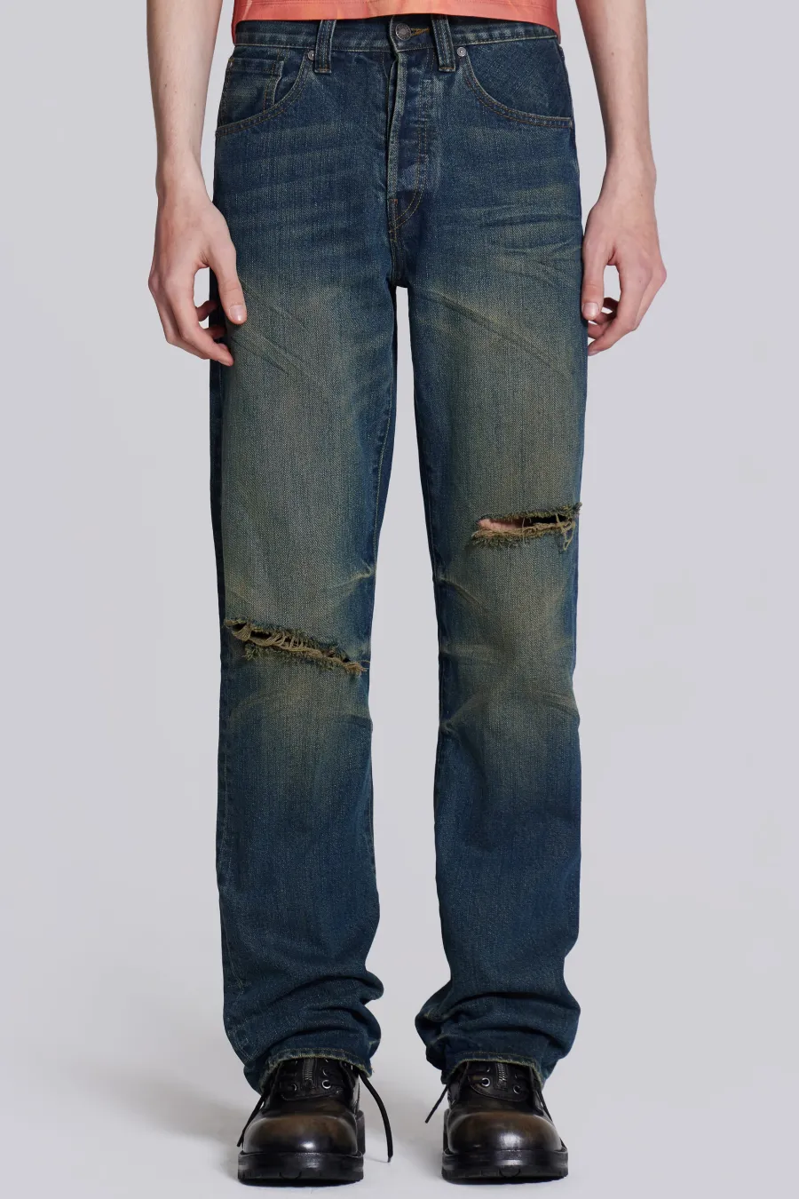 Jaded London Slim/Straight Jeans*Busted Scott Jeans