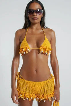Jaded London New In Beach & Swimwear*Canary Knit Shorts With Beaded Trim